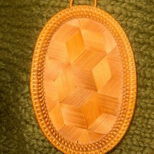 Oval Woven Basket Tray